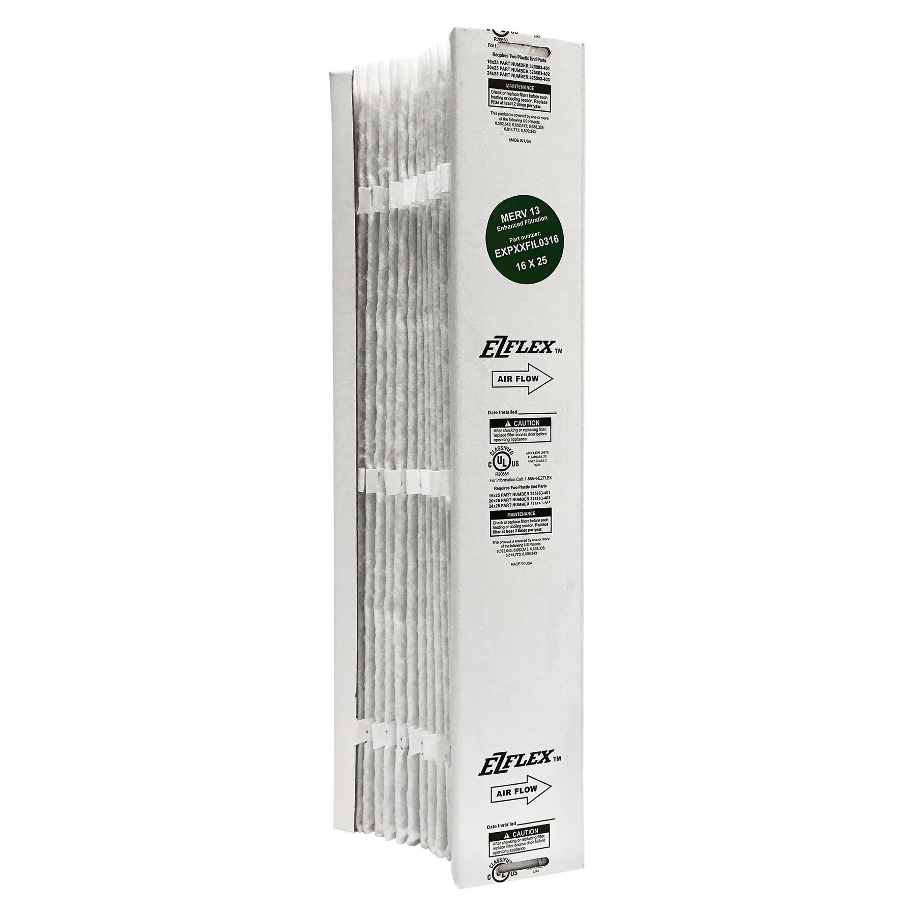 Carrier EXPXXFIL0316 EZ Flex Air Filter - MERV13, 16x25x4.5